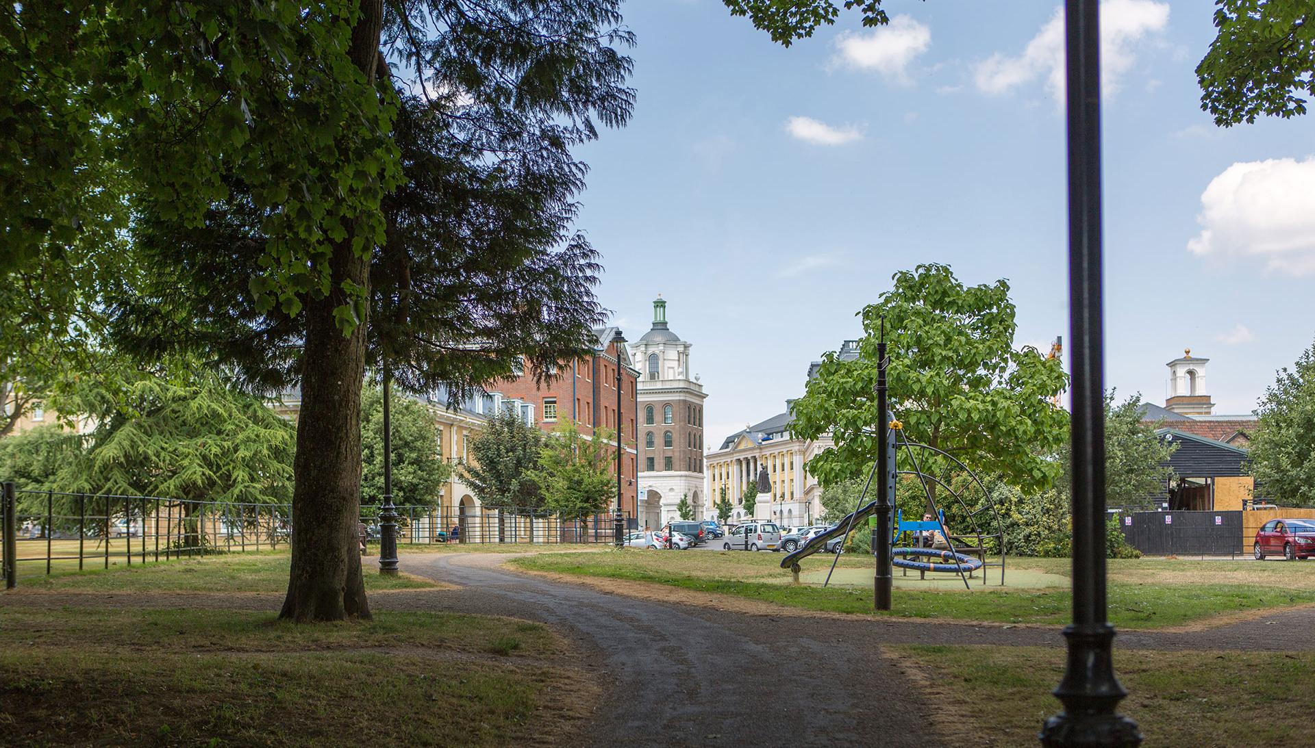 View towards Queen Mother Square