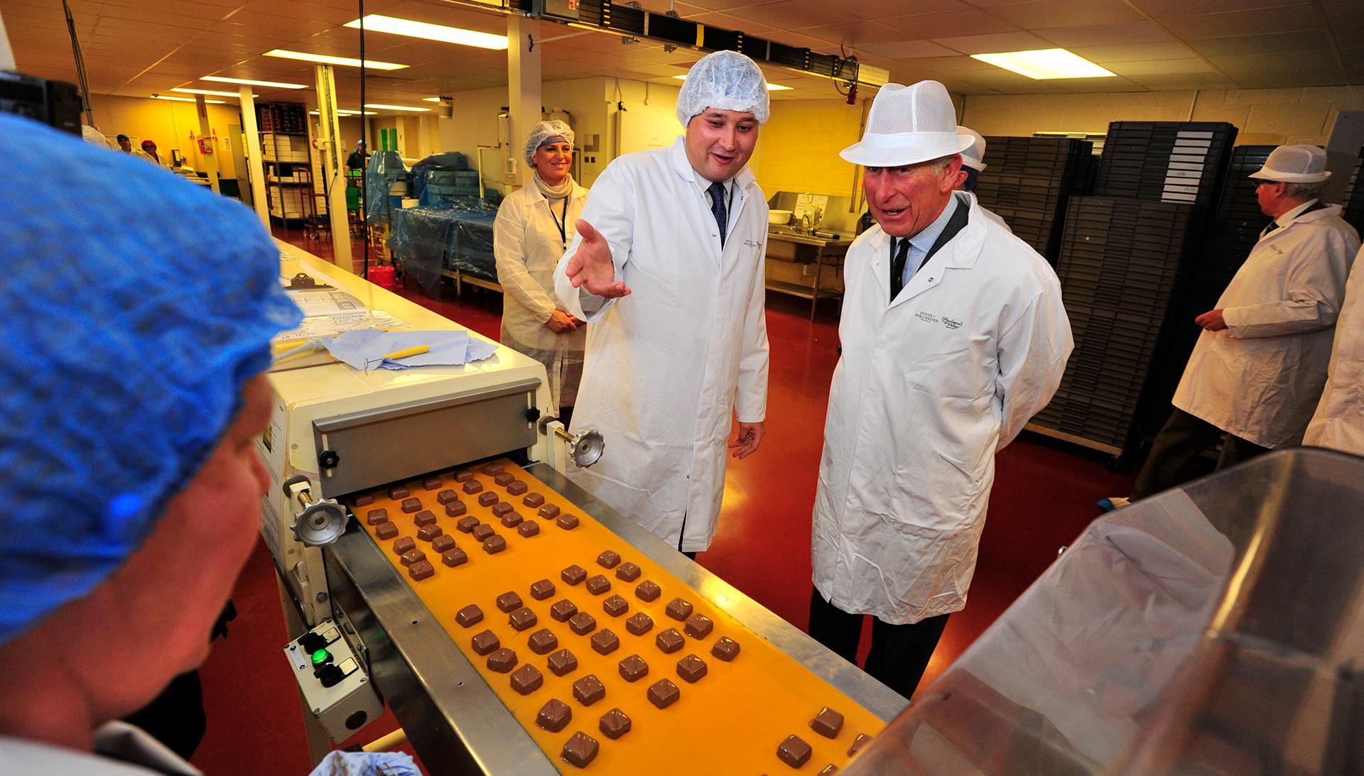 Prince Charles visits House of Dorchester chocolate factory to open extension